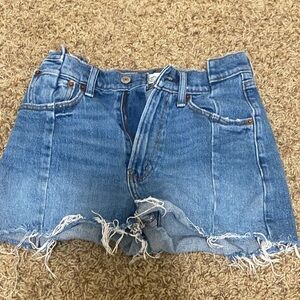 Abercrombie & Fitch Distressed Blue Jean Shorts